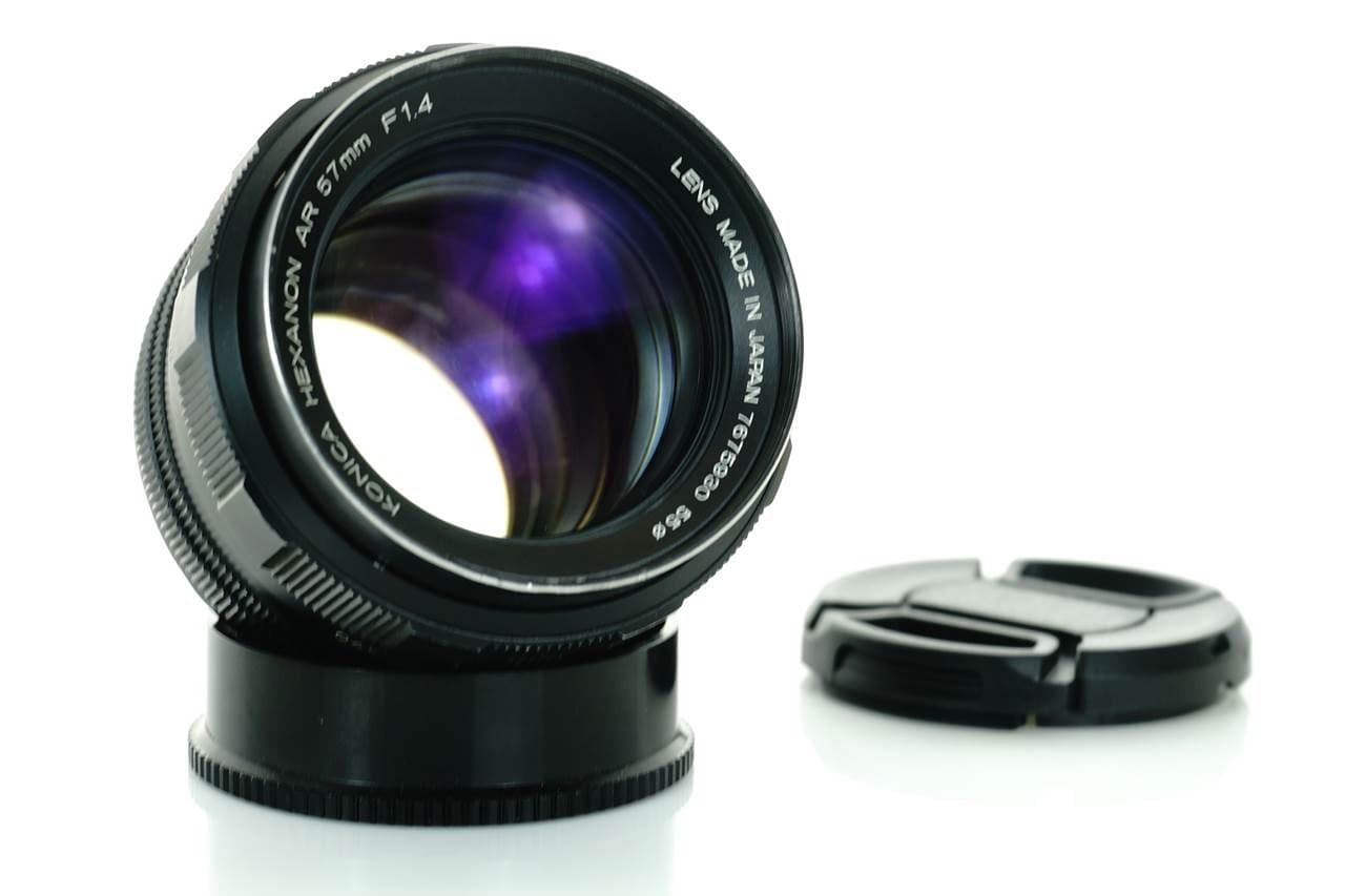Konica Hexanon 57mm f/1.4 heritage lens body